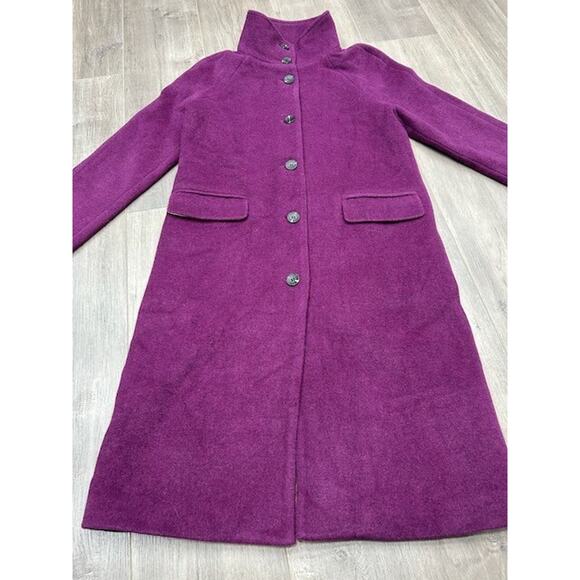 Avec Les Filles Womens Longline Jacket Coat Long Sleeve Button Up Purple Size XS - Picture 3 of 10